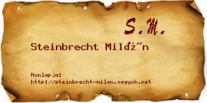 Steinbrecht Milán névjegykártya